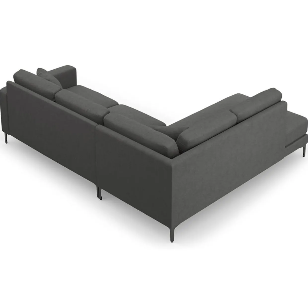 Mazzini Sofas Canapés^Canapé d'angle Gauche Venus 5 Places gris foncé - 254x185x90 cm