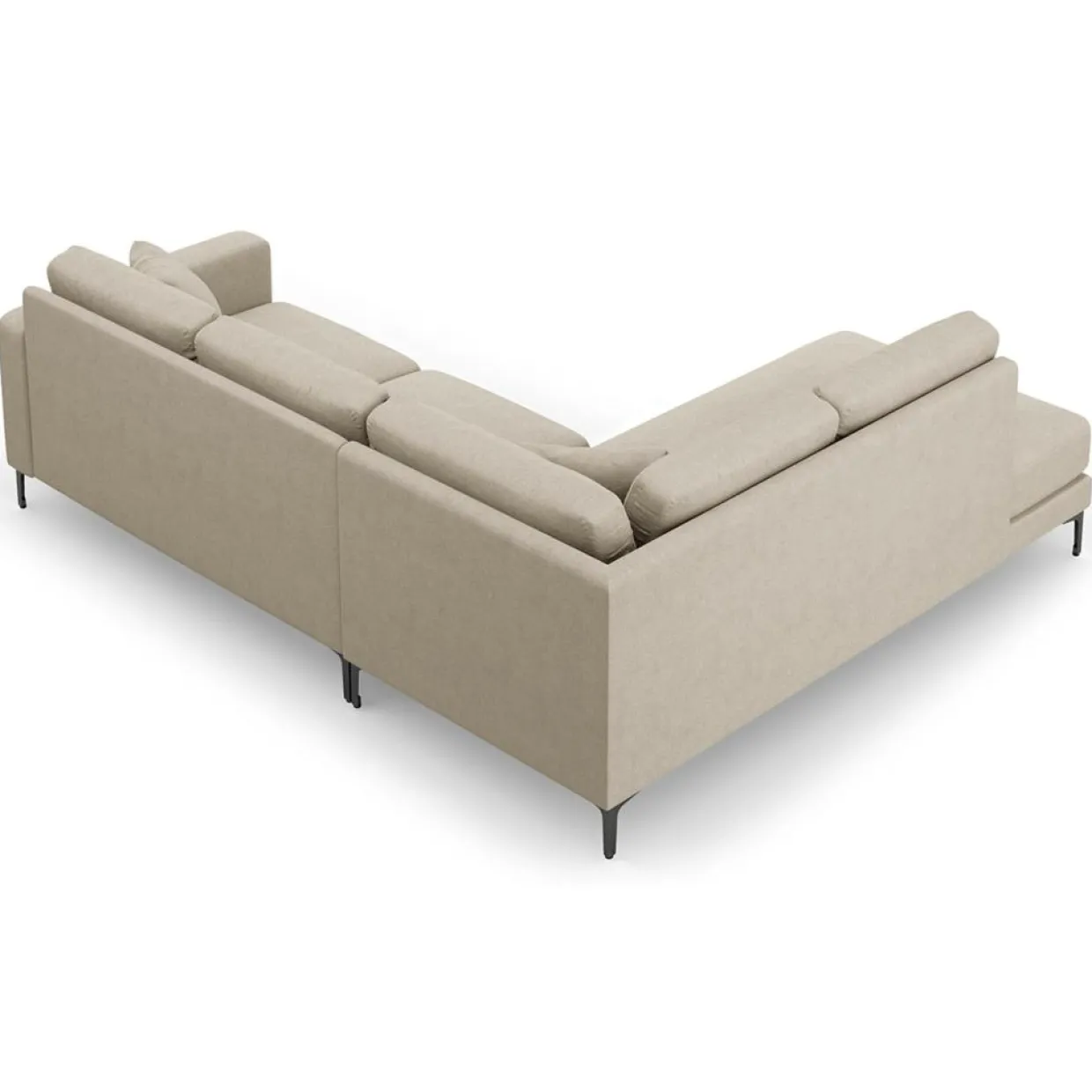 Canapé d'angle Gauche Venus 5 Places beige - 254x185x90 cm-Mazzini Sofas Best