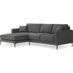 Mazzini Sofas Canapés^Canapé d'angle Gauche Venus 4 Places gris foncé - 248x160x90 cm
