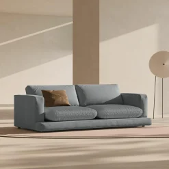 Mazzini Sofas Canapés^Canapé Daphne 4 Places Gris Foncé - 240x105x86 cm