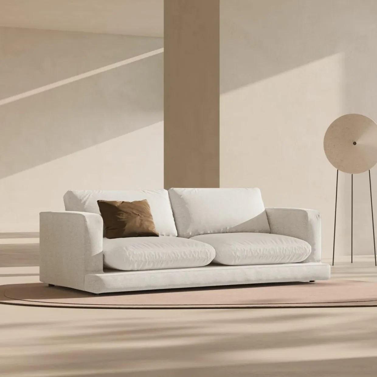 Canapé Daphne 3 Places Ivoire - 210x105x86 cm-Mazzini Sofas Clearance