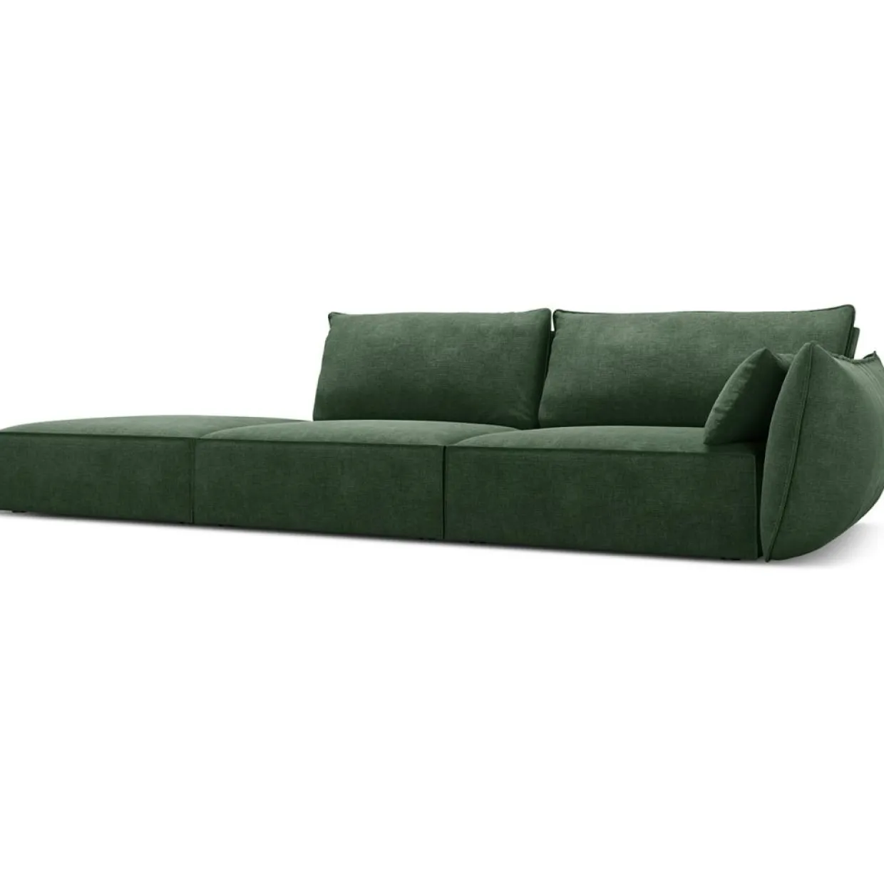 Mazzini Sofas Canapés^Canapé droit Vanda 4 Places vert bouteille - 286x100x85 cm