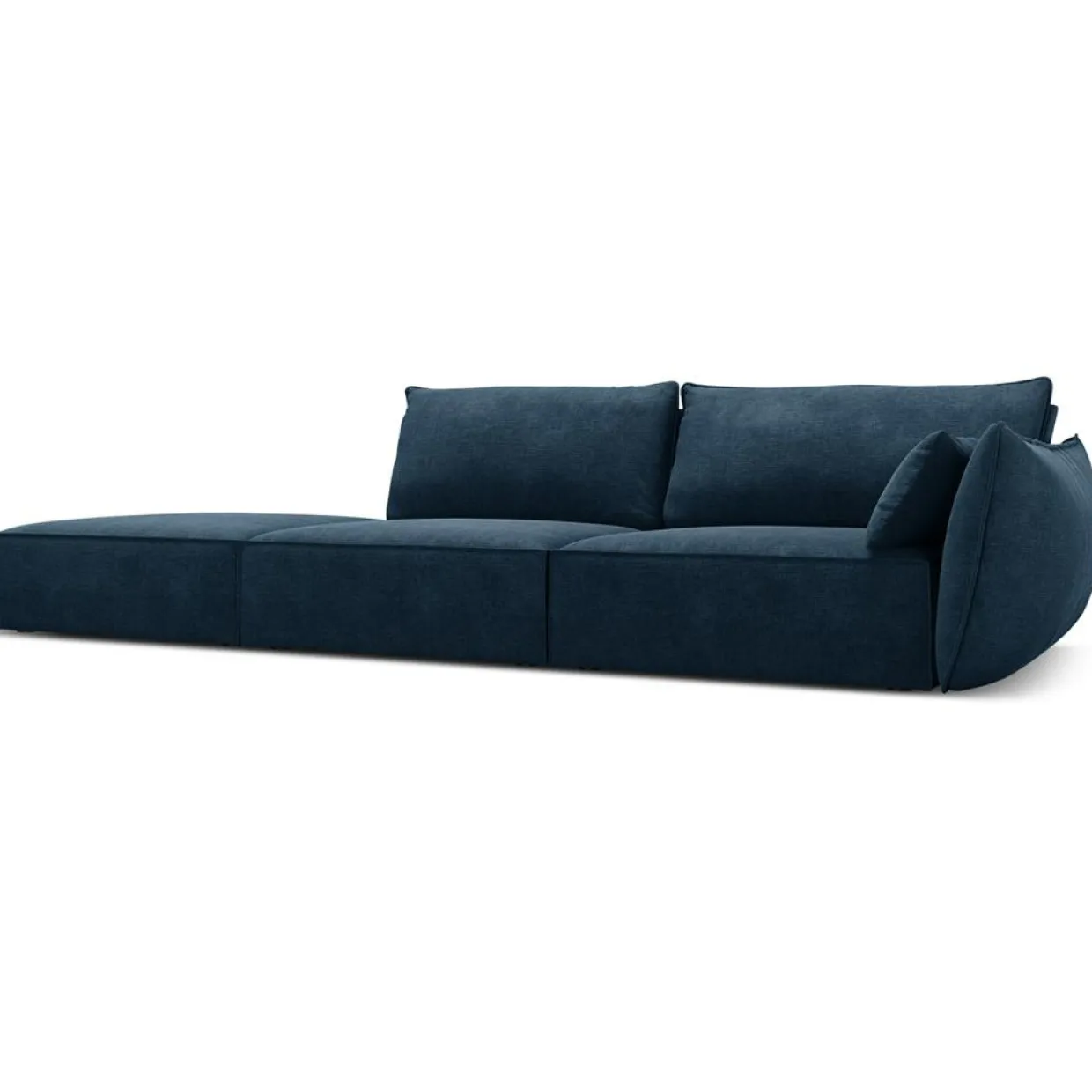 Canapé droit Vanda 4 Places bleu roi - 286x100x85 cm-Mazzini Sofas Best