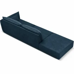 Canapé droit Vanda 4 Places bleu roi - 286x100x85 cm-Mazzini Sofas Best