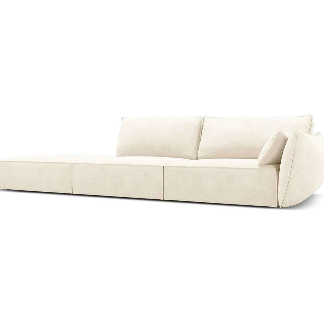 Mazzini Sofas Canapés^Canapé droit Vanda 4 Places beige clair - 286x100x85 cm