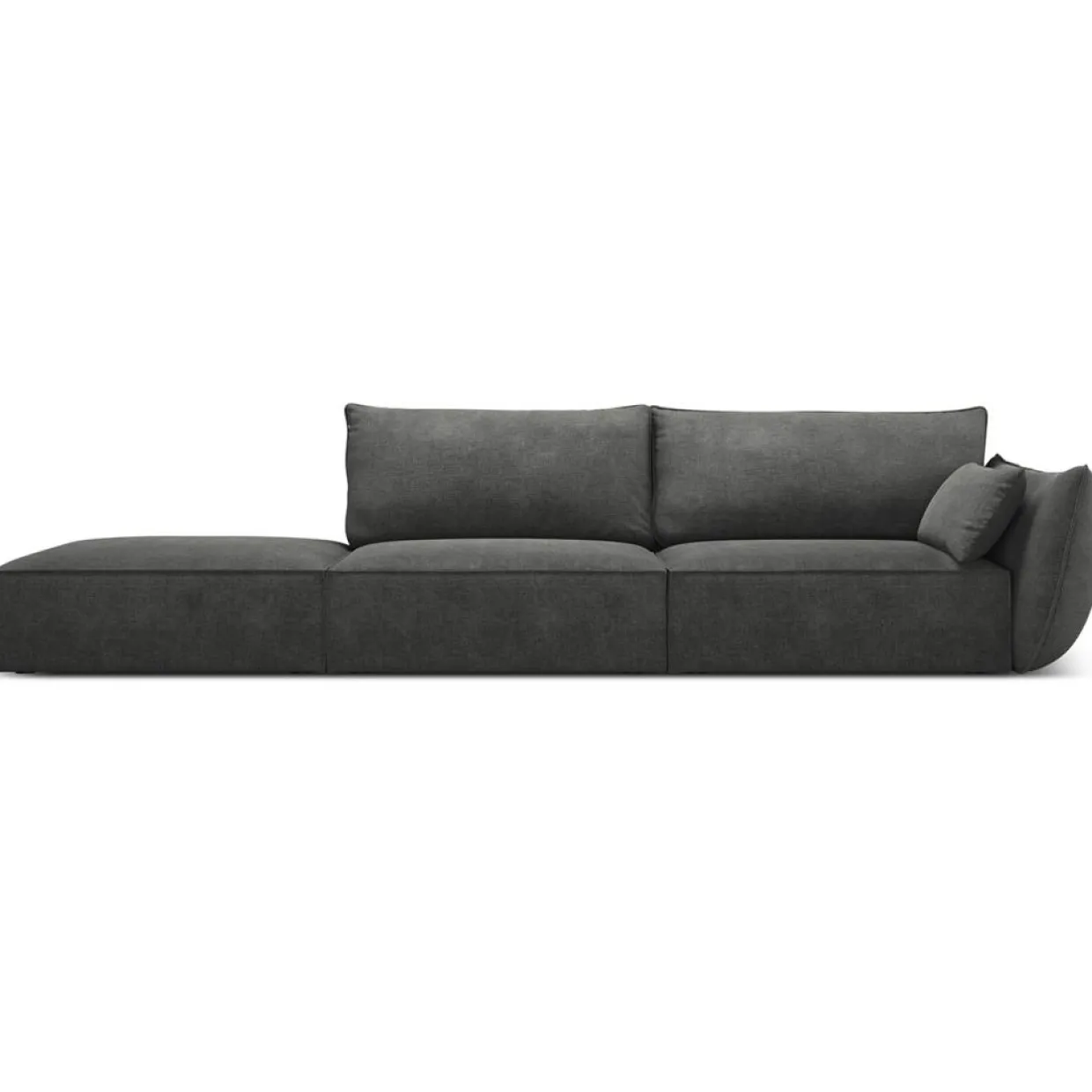 Mazzini Sofas Canapés^Canapé droit Vanda 4 Places gris - 286x100x85 cm