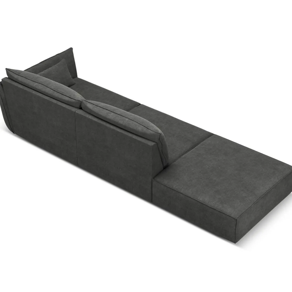 Mazzini Sofas Canapés^Canapé droit Vanda 4 Places gris - 286x100x85 cm