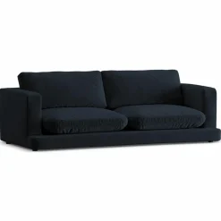 Mazzini Sofas Canapés^Canapé en Velours Daphne 3 Places Bleu Foncé - 210x105x86 cm