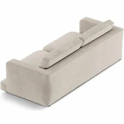 Canapé en Velours Daphne 4 Places Beige Clair - 240x105x86 cm-Mazzini Sofas Hot