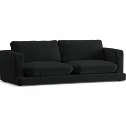 Mazzini Sofas Canapés^Canapé en Velours Daphne 3 Places Noir - 210x105x86 cm