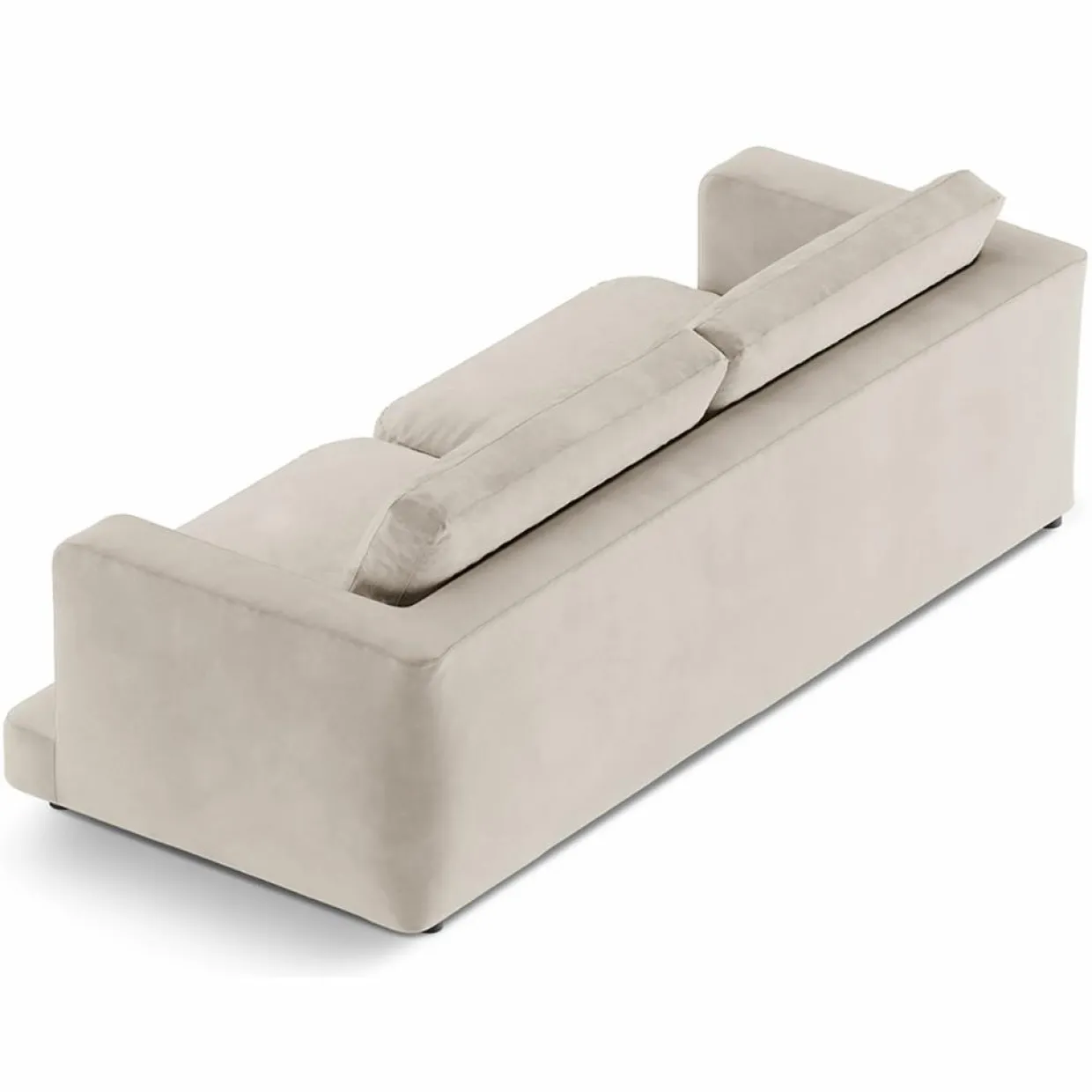 Mazzini Sofas Canapés^Canapé en Velours Daphne 3 Places Beige Clair - 210x105x86 cm