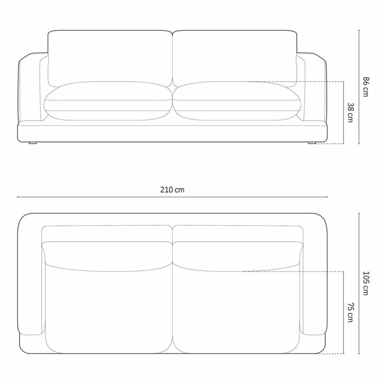 Mazzini Sofas Canapés^Canapé en Velours Daphne 3 Places Beige Clair - 210x105x86 cm
