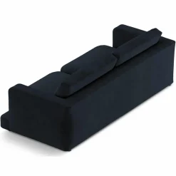 Mazzini Sofas Canapés^Canapé en Velours Daphne 4 Places Bleu Foncé - 240x105x86 cm