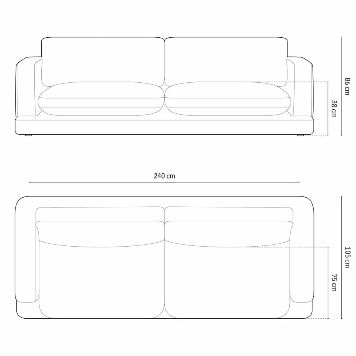 Mazzini Sofas Canapés^Canapé en Velours Daphne 4 Places Bleu Foncé - 240x105x86 cm