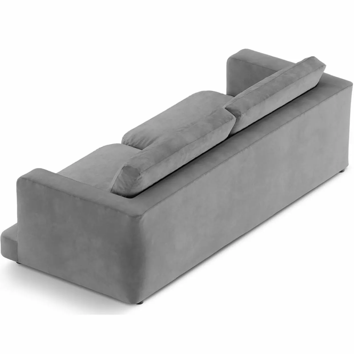 Mazzini Sofas Canapés^Canapé en Velours Daphne 4 Places Gris Clair - 240x105x86 cm