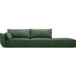 Canapé gauche Vanda 4 Places vert bouteille - 286x100x85 cm-Mazzini Sofas