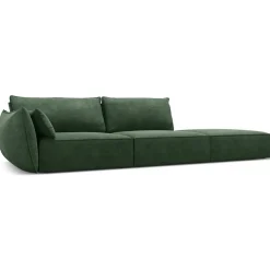 Canapé gauche Vanda 4 Places vert bouteille - 286x100x85 cm-Mazzini Sofas