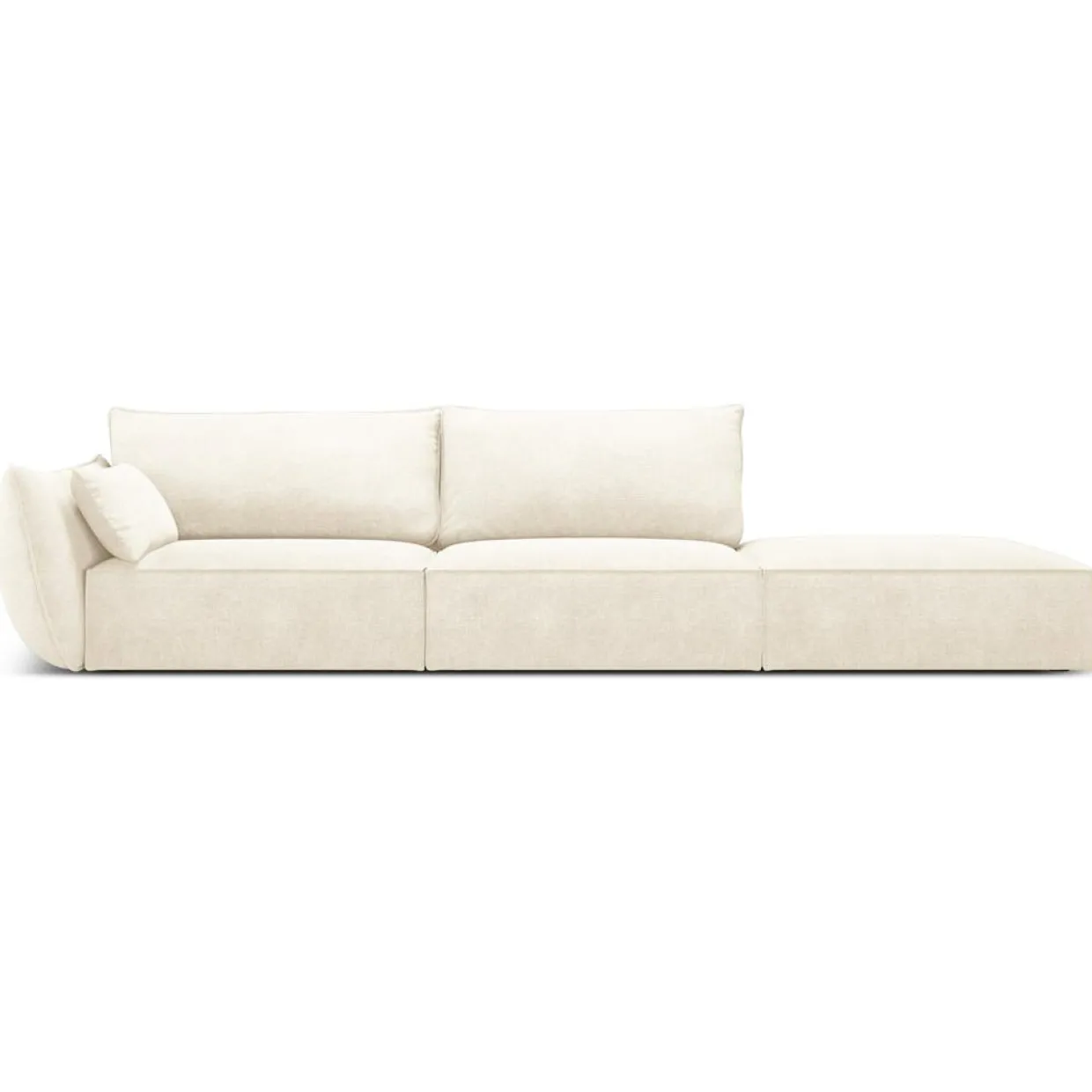 Mazzini Sofas Canapés^Canapé gauche Vanda 4 Places beige clair - 286x100x85 cm