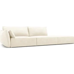 Mazzini Sofas Canapés^Canapé gauche Vanda 4 Places beige clair - 286x100x85 cm
