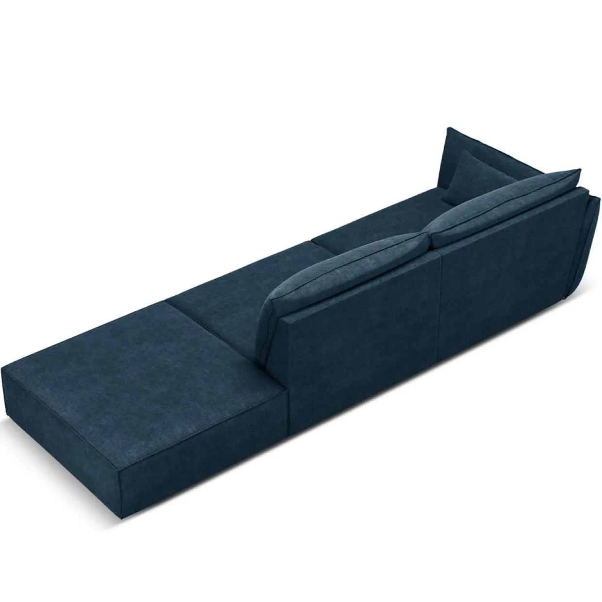 Canapé gauche Vanda 4 Places bleu roi - 286x100x85 cm-Mazzini Sofas Online