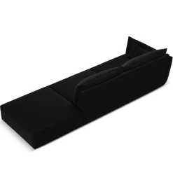 Mazzini Sofas Canapés^Canapé gauche Velours Vanda 4 Places noir - 286x100x85 cm