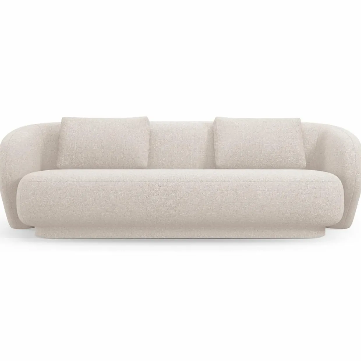 Mazzini Sofas Canapés^Canapé Linden 3 Chenille Places beige - 204x102x72 cm
