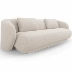 Mazzini Sofas Canapés^Canapé Linden 3 Chenille Places beige - 204x102x72 cm