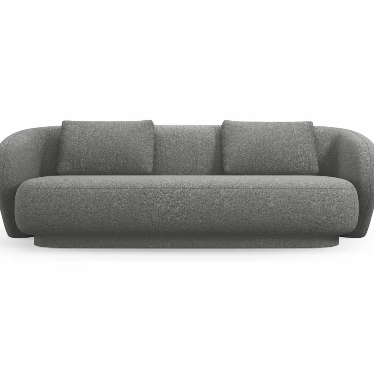 Mazzini Sofas Canapés^Canapé Linden 3 Chenille Places gris foncé - 204x102x72 cm