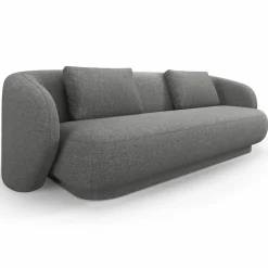 Mazzini Sofas Canapés^Canapé Linden 3 Chenille Places gris foncé - 204x102x72 cm