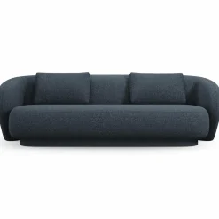 Canapé Linden 3 Chenille Places bleu - 204x102x72 cm-Mazzini Sofas Clearance