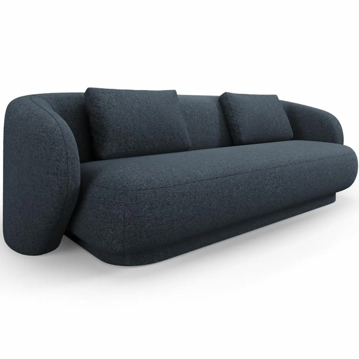 Canapé Linden 3 Chenille Places bleu - 204x102x72 cm-Mazzini Sofas Clearance