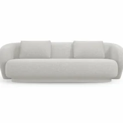 Canapé Linden 3 Chenille Places argenté chiné - 204x102x72 cm-Mazzini Sofas Clearance