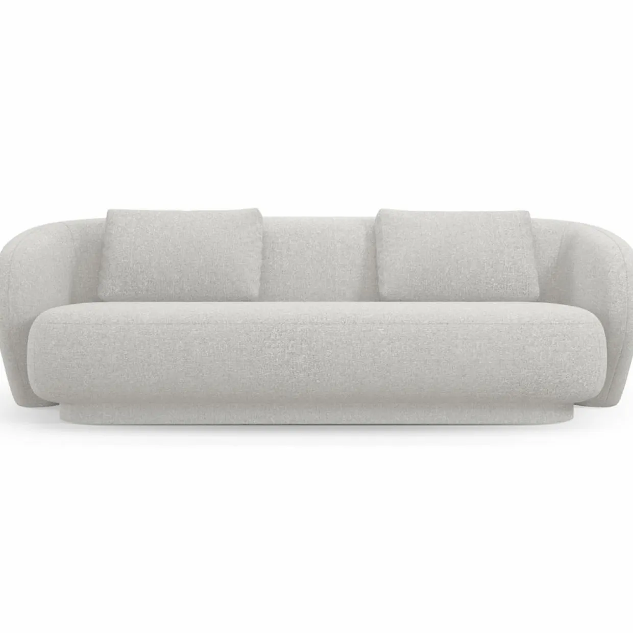 Canapé Linden 3 Chenille Places argenté chiné - 204x102x72 cm-Mazzini Sofas Clearance