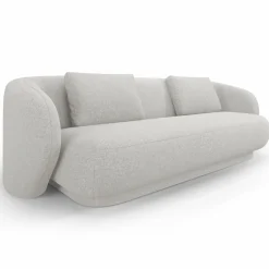 Canapé Linden 3 Chenille Places argenté chiné - 204x102x72 cm-Mazzini Sofas Clearance