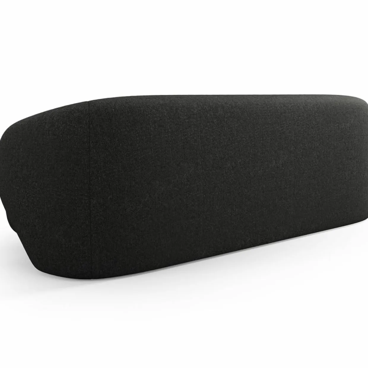 Canapé Linden 3 Chenille Places noir - 204x102x72 cm-Mazzini Sofas Sale
