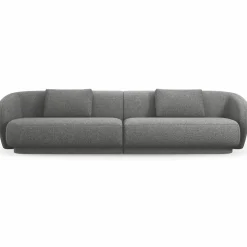 Canapé Linden Chenille 4 Places gris foncé - 304x102x72 cm-Mazzini Sofas Online