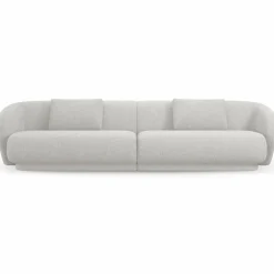 Canapé Linden Chenille 4 Places argenté chiné - 304x102x72 cm-Mazzini Sofas Outlet