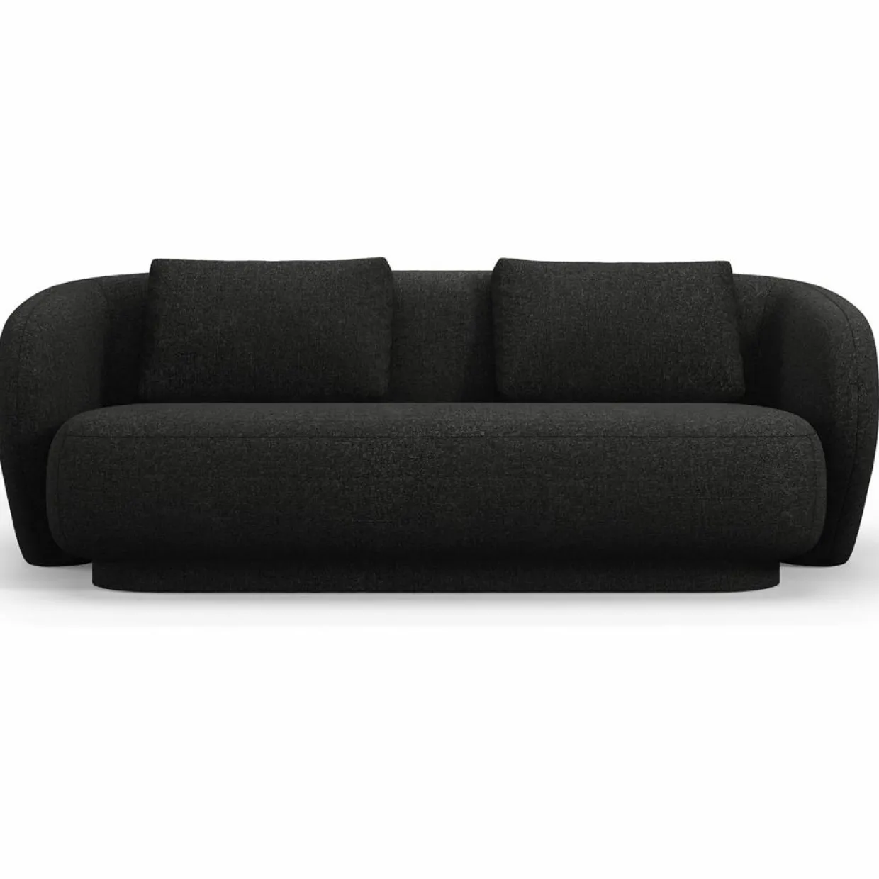 Canapé Linden Chenille 2 Places noir - 169x102x72 cm-Mazzini Sofas Online