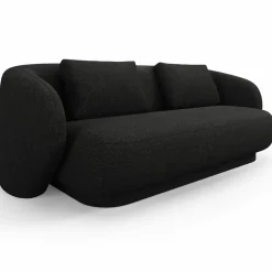 Canapé Linden Chenille 2 Places noir - 169x102x72 cm-Mazzini Sofas Online
