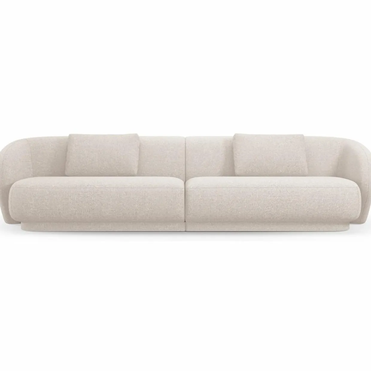 Canapé Linden Chenille 4 Places beige - 304x102x72 cm-Mazzini Sofas Outlet