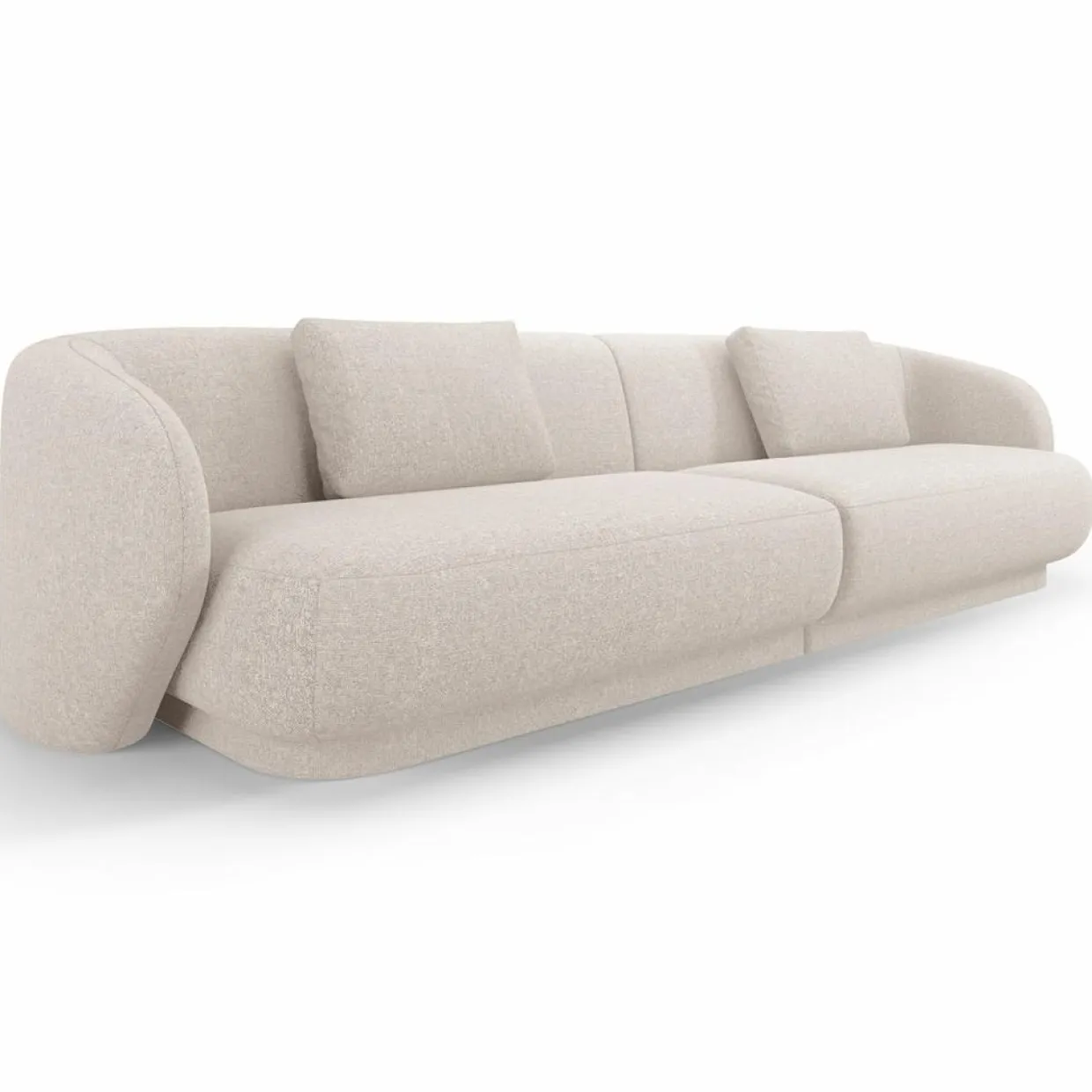 Canapé Linden Chenille 4 Places beige - 304x102x72 cm-Mazzini Sofas Outlet