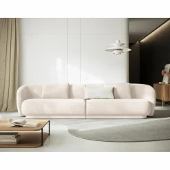 Mazzini Sofas Canapés^Canapé Linden Chenille 4 Places beige clair - 304x102x72 cm