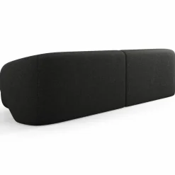 Canapé Linden Chenille 4 Places noir - 304x102x72 cm-Mazzini Sofas