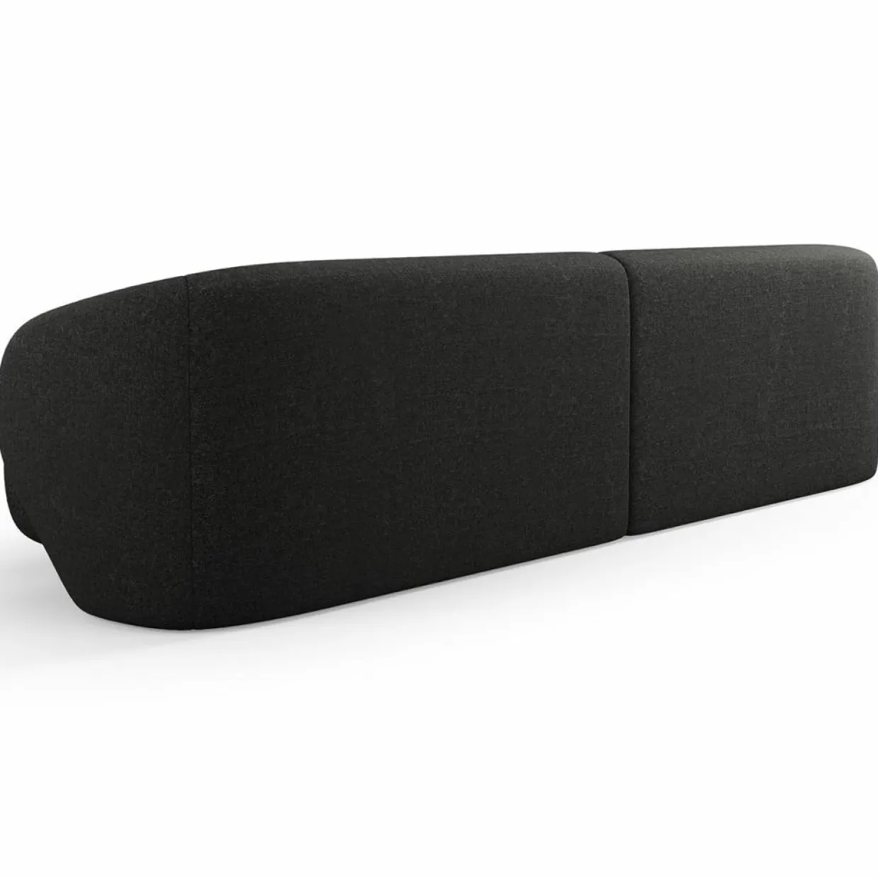Canapé Linden Chenille 4 Places noir - 304x102x72 cm-Mazzini Sofas