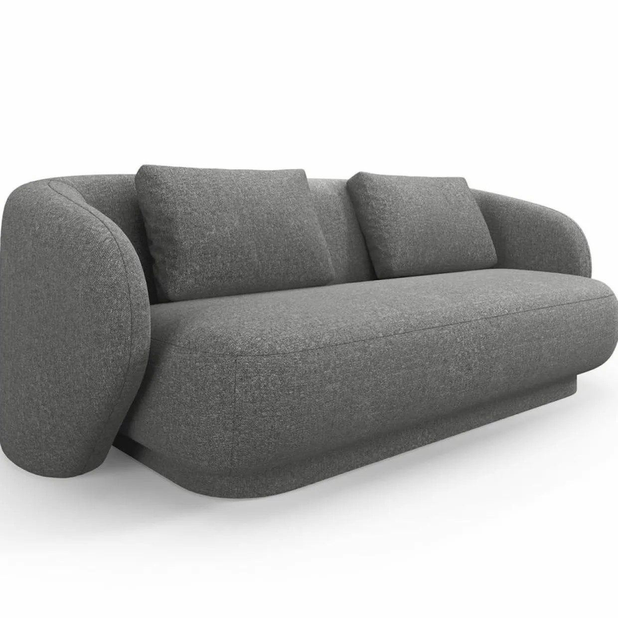 Mazzini Sofas Canapés^Canapé Linden Chenille 2 Places gris foncé - 169x102x72 cm