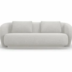 Canapé Linden Chenille 2 Places argenté chiné - 169x102x72 cm-Mazzini Sofas Clearance