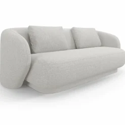 Canapé Linden Chenille 2 Places argenté chiné - 169x102x72 cm-Mazzini Sofas Clearance
