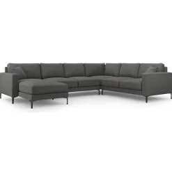 Canapé Panoramique droit Venus 6 Places gris foncé - 326x236x90 cm-Mazzini Sofas New