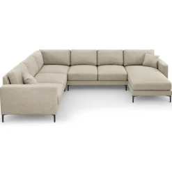 Mazzini Sofas Canapés^Canapé Panoramique gauche Venus 6 Places beige - 326x236x90 cm