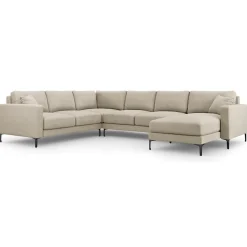 Mazzini Sofas Canapés^Canapé Panoramique gauche Venus 6 Places beige - 326x236x90 cm